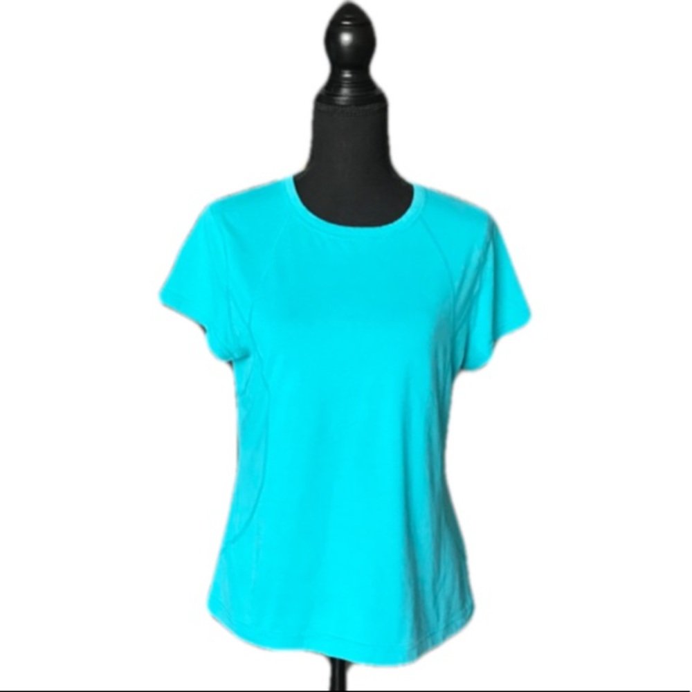 🎀TEK GEAR Cotton Large Crew Neck Size Sky Blue Athletic Tee Shortsleeves
